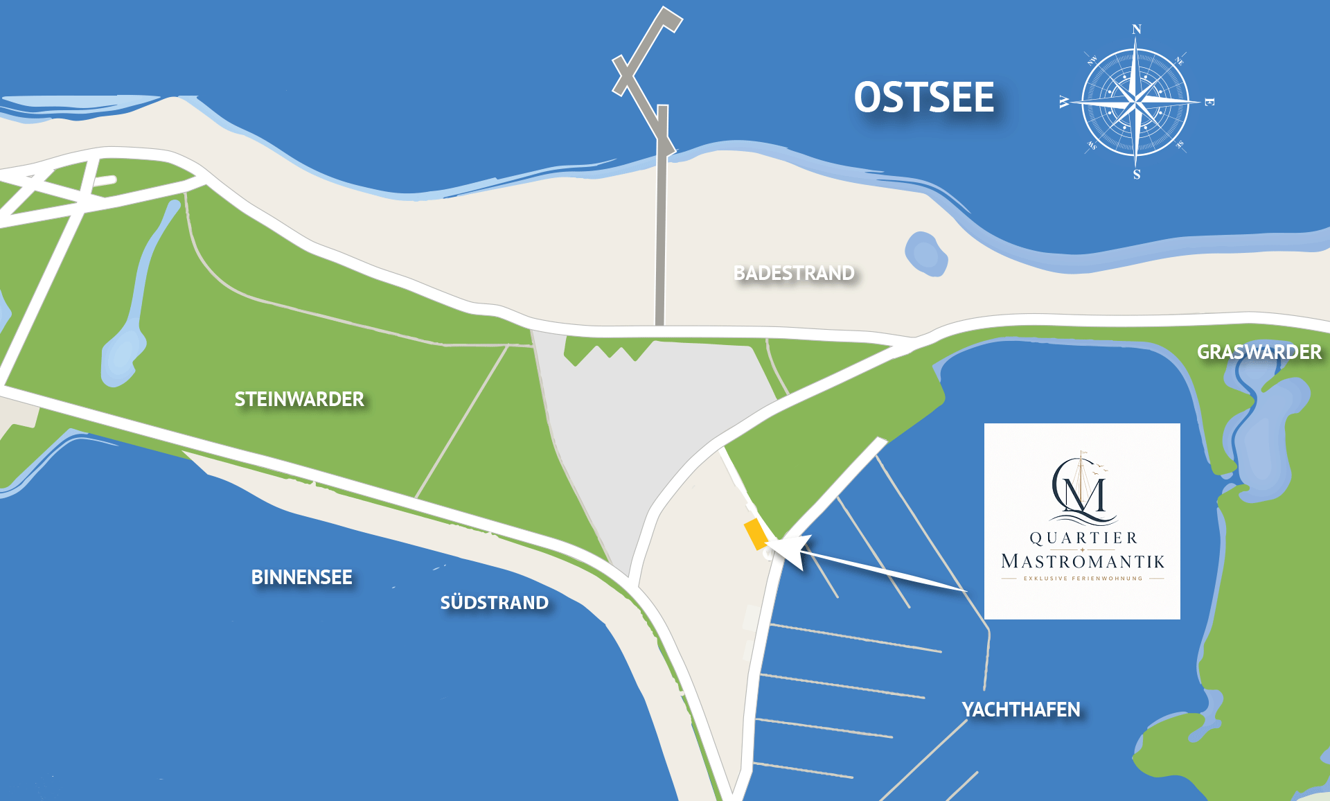 Lageplan Ferienwohnung Quartier Mastromantik